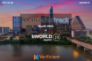 Proctortrack by verificient attends BbWORLD 2019